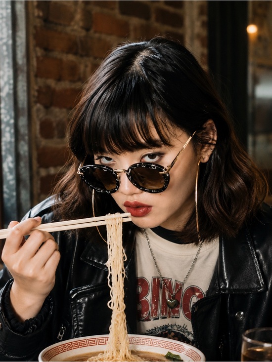 Roxxlyn Genuine Carrara marble Cat Eye Sunglasses